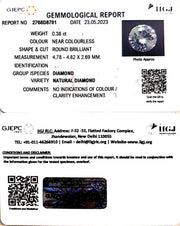 0.38/Cents Natural Diamond With Govt. Lab Certificate (120000)